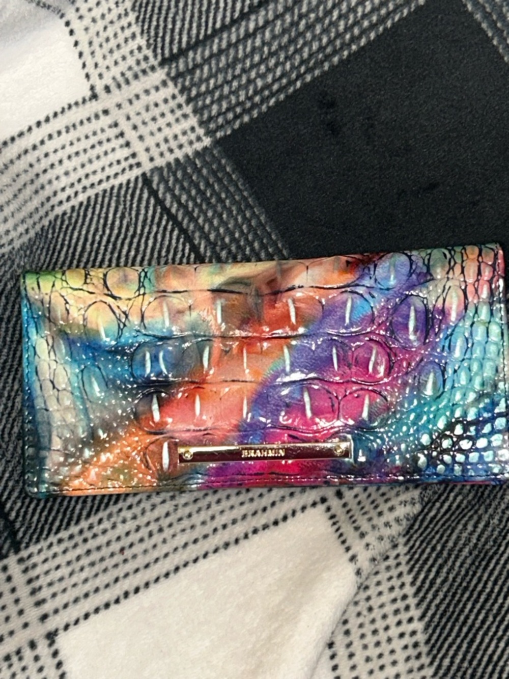 Brahmin Ady walle Colorful Croc-Embossed Leather Wallet - Multicolor